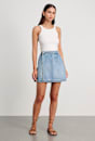 Anais Mini Denim Wrap Skirt
