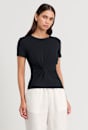 Callie Twist Rib Tee