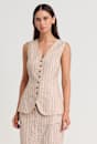 Kayla Stripe Linen Vest