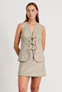 Sophie Linen Ribbon Vest