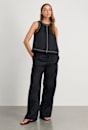 Ann Linen Open Back Top