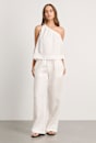 Ariel One Shoulder Linen Top