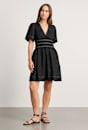 Siena Linen V Neck Mini Dress