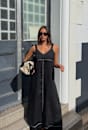 Sara Linen Midi Dress