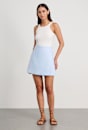 Stella Linen Wrap Mini Skirt