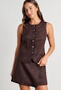 Kayla Round Neck Linen Vest