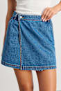 Anais Mini Denim Wrap Skirt