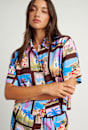 Panorama Crop Short Sleeve Shirt