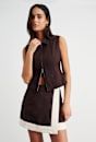 Canvas Wrap Mini Skirt