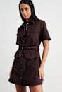 Canvas Utility Shirt Dress