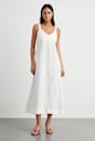 Sara Linen Midi Dress