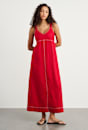 Sara Linen Midi Dress