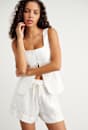 Sabine Linen Square Neck Bodice