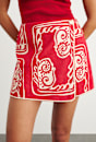 Ceezee Linen Wrap Mini Skirt