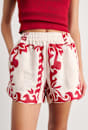 Wave Linen Pull On Short