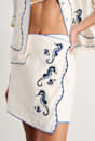 Seahorse Linen Mini Wrap Skirt