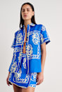 Ceezee Linen Wrap Mini Skirt