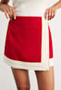 Canvas Wrap Mini Skirt