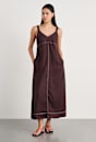 Sara Linen Midi Dress