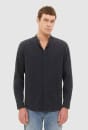 Seersucker Long Sleeve Collared Shirt