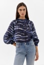 Ramie Tie Dye Long Sleeve Blouse