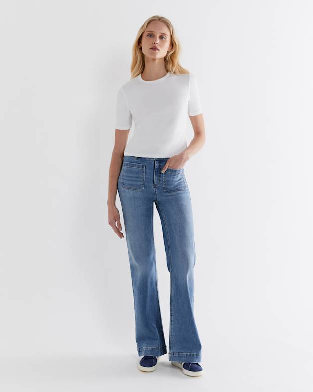 Celina Cotton Crew Neck Tee