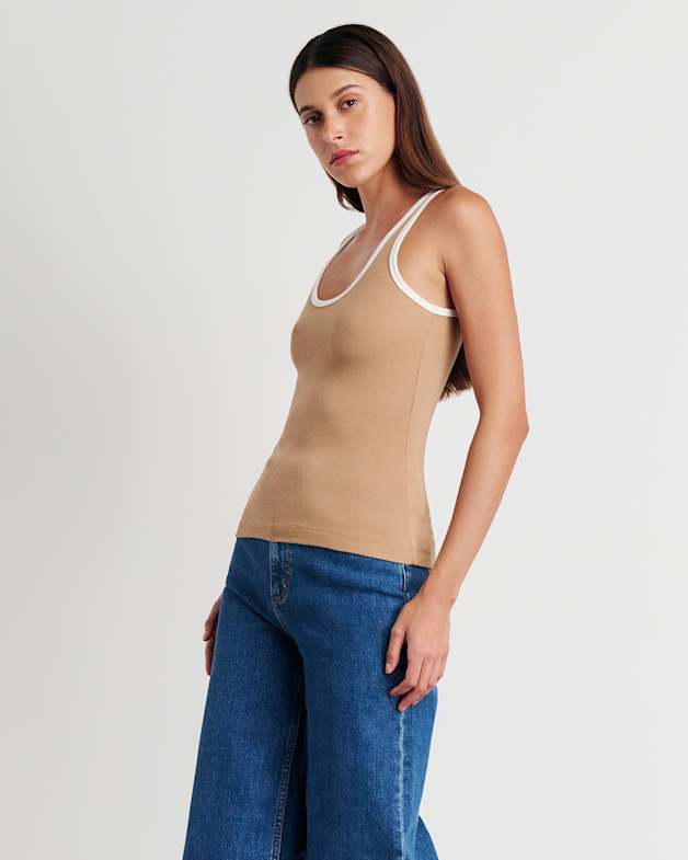 Kate Contrast Scoop Tank