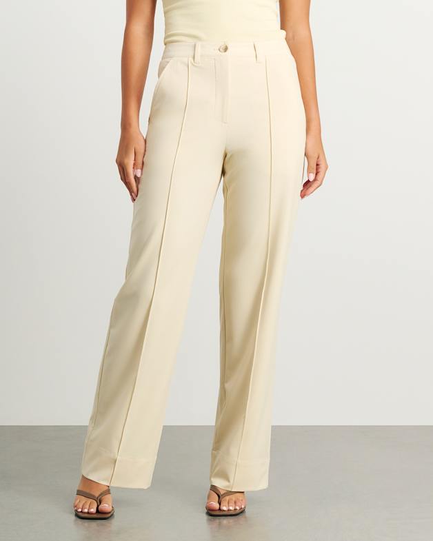 【BAON】Invat Pintuck Pigment Pants Menswear | Rivet Pintuck Pants, Beige