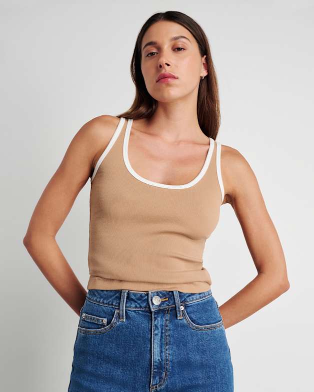 Kate Contrast Scoop Tank