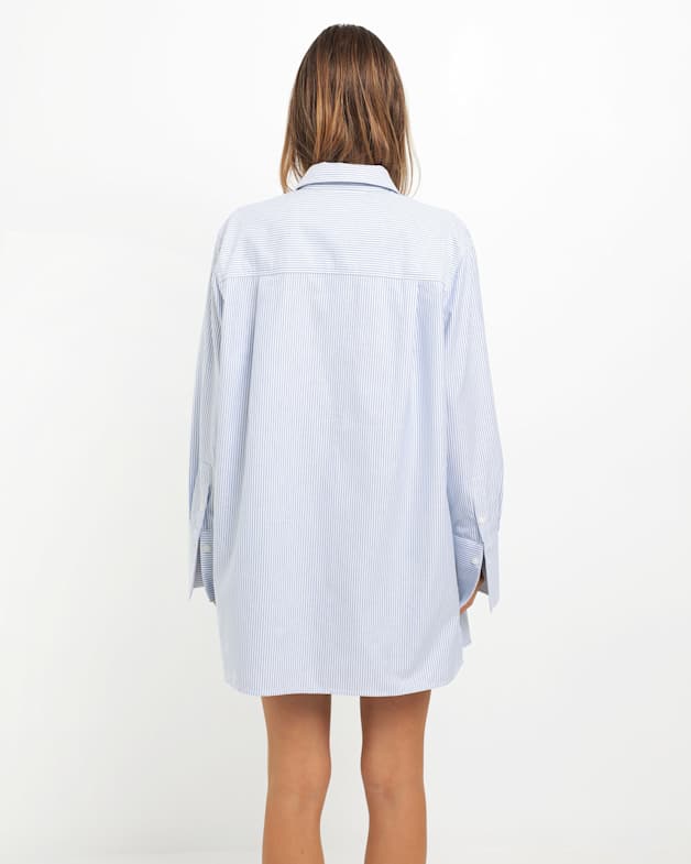 Rb X Jag Oxford Long Sleeve Shirt in Bluewhite | JAG