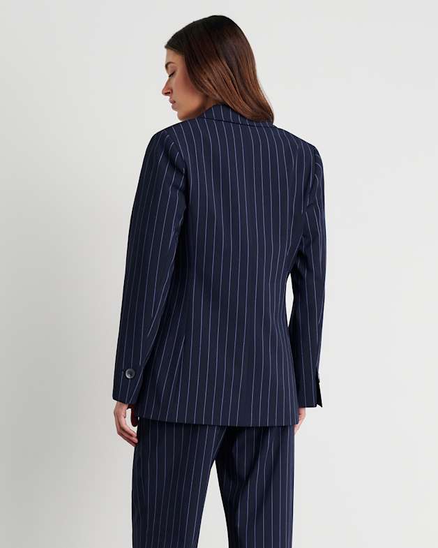 Gia Relaxed Pinstripe Blazer