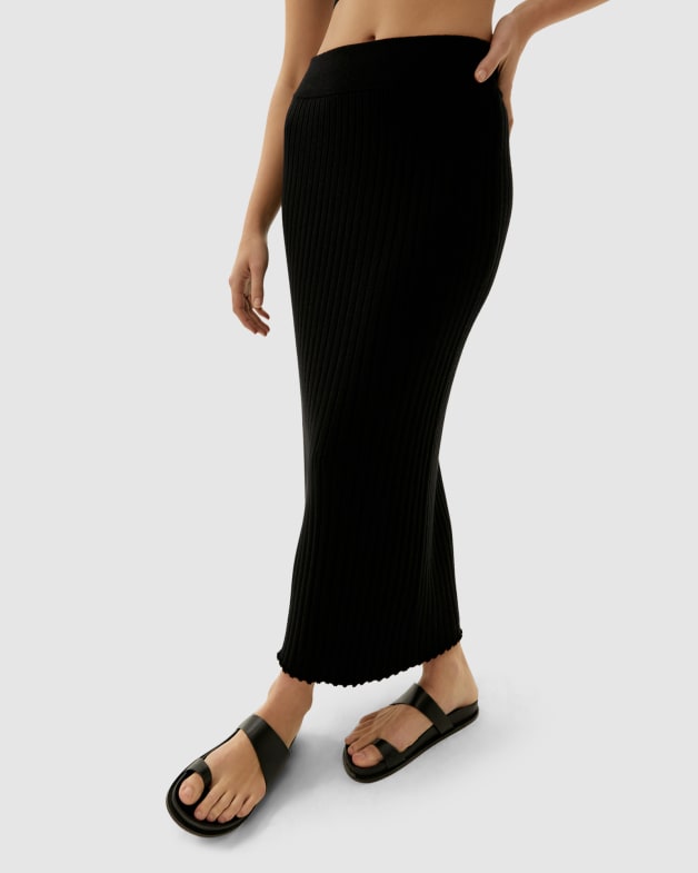 Harley Knit Skirt in Black JAG