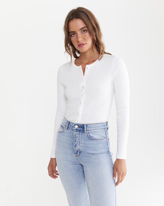 White long hotsell sleeve cardigan