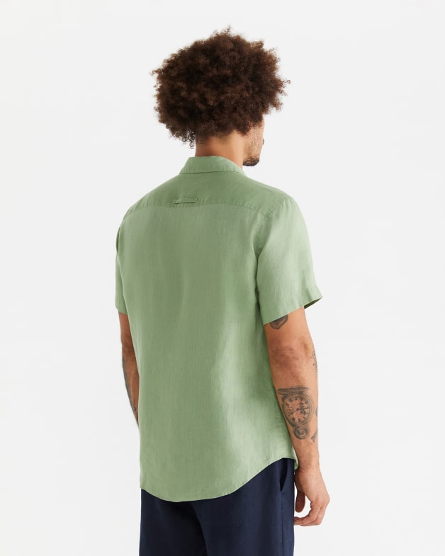 Green short sleeve sales button up