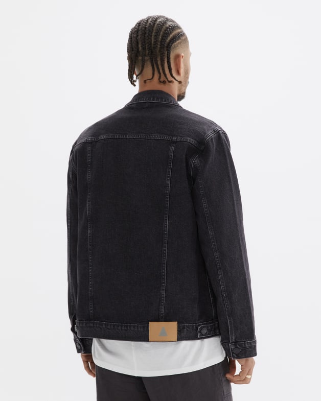 The Unisex Denim Jacket in Washed Black JAG