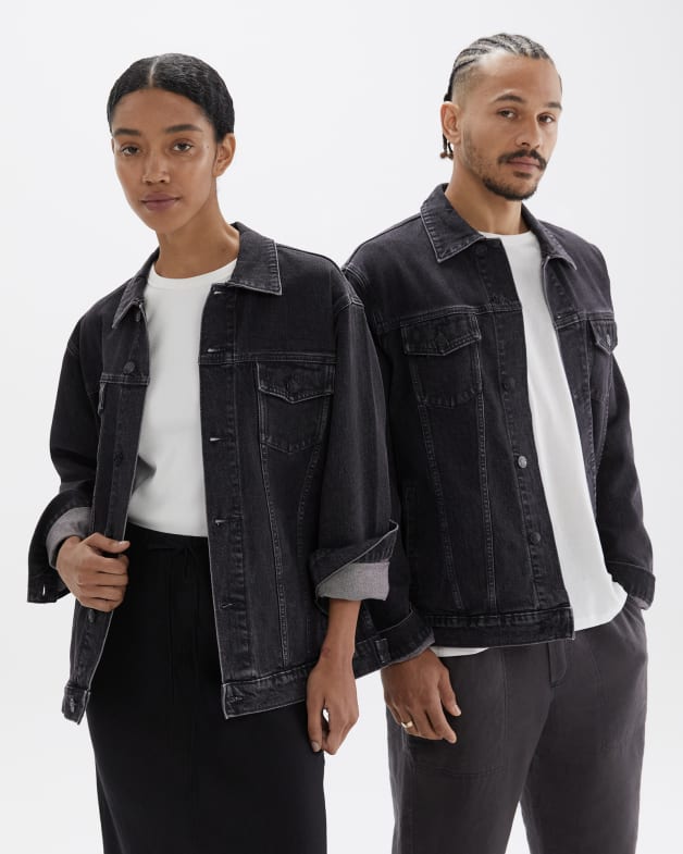 Black 2025 jeans coat