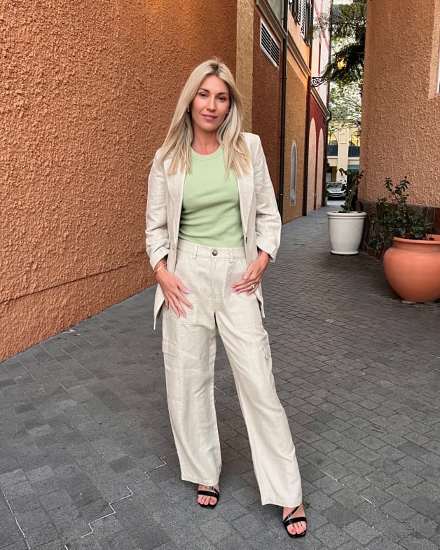 Linen utility pants store