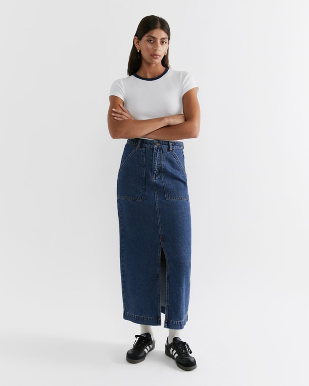 Jag denim on sale midi skirt