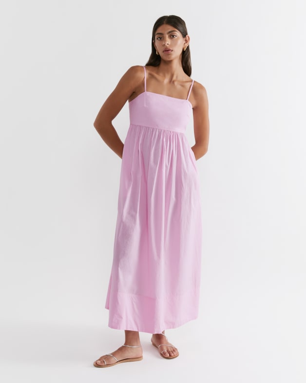 H&m pink sales maxi dress