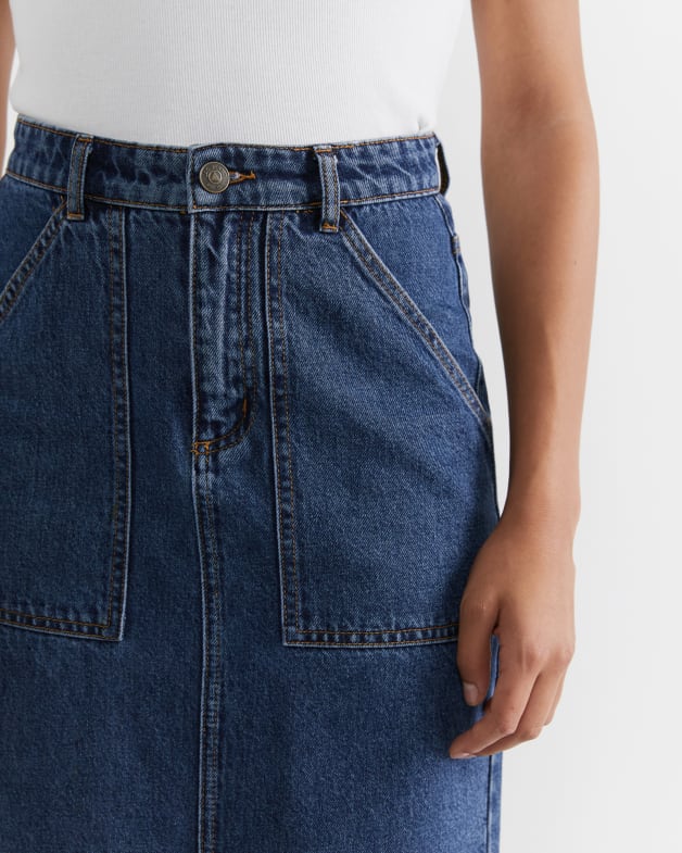 Jag denim midi skirt top