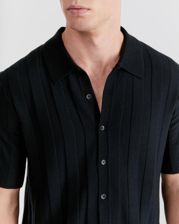 Knit button down shirt new arrivals