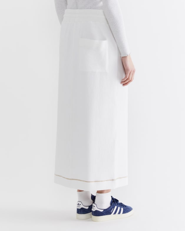 Alyse Cord Pull On Skirt in Off White JAG