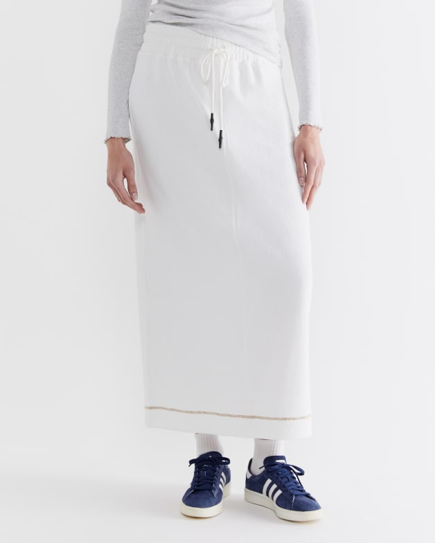 Alyse Cord Pull On Skirt in Off White JAG