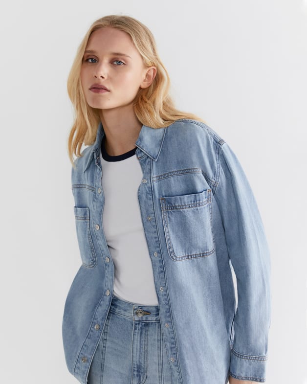 relaxed denim shirt