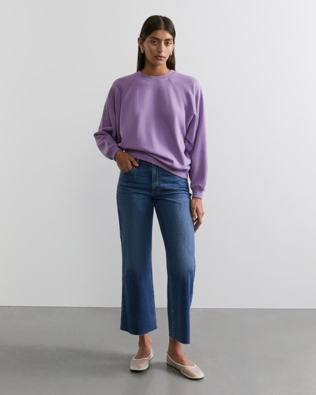 Hannah Garment Dye Sweater in Wisteria JAG