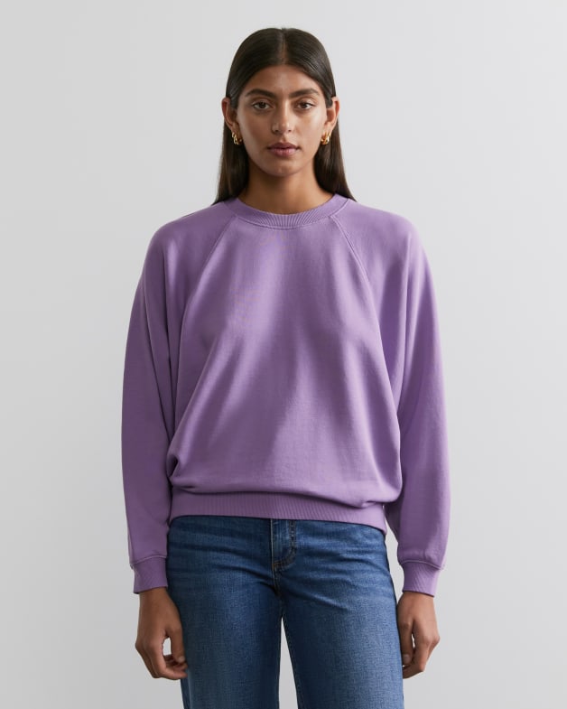 Garment dyed sweatshirt top