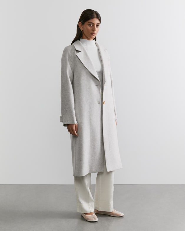Wool overcoat grey on sale