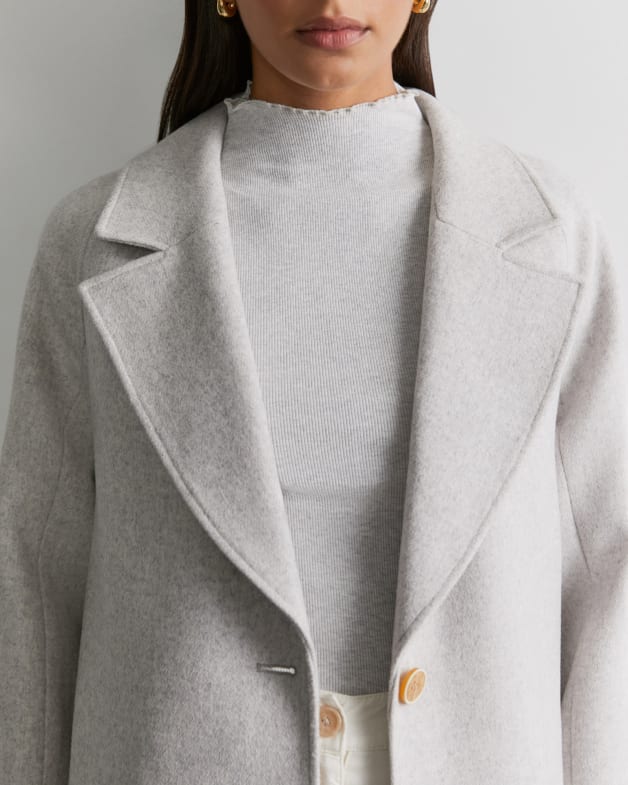 Wool mix overcoat in light grey cheap