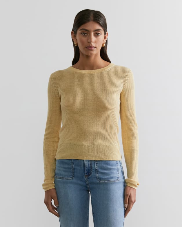 Ellie Linen Knit in Biscuit JAG