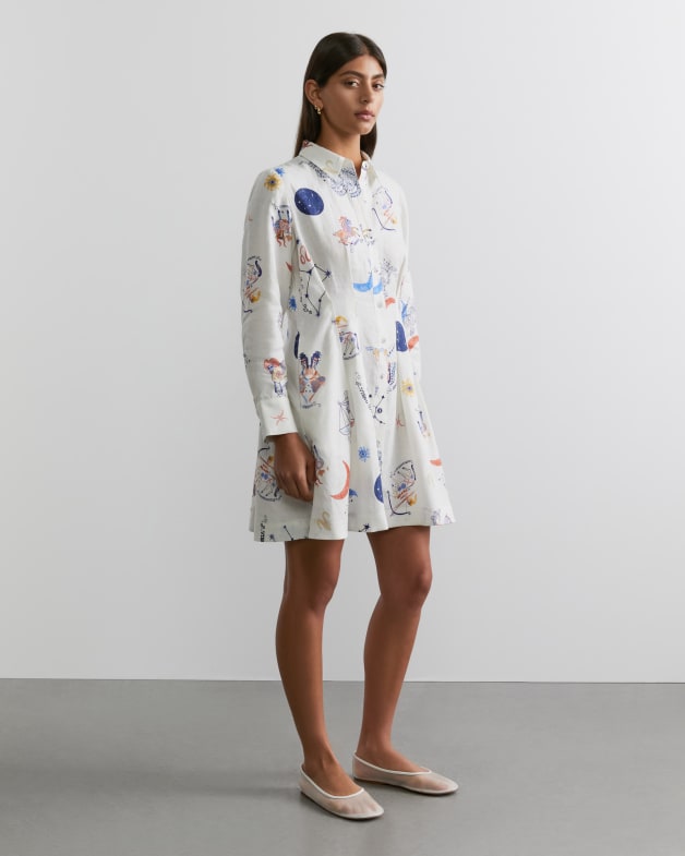 White long sleeve corset dress on sale